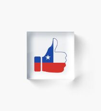 Flag Thumb of Chile Acrylic Block