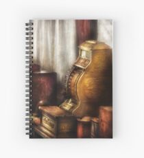 Brass Cash Register Spiral Notebook