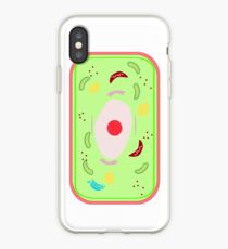 A plant cell with vacuole, Mitochondria, Golgi bodies,Lysosomes etc. in a cell of a leaf. iPhone Case
