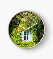 Old typical house in Provence in summer Clock