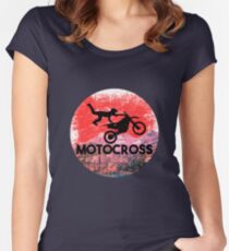 Motocross gift mountains MX Women's Fitted Scoop T-Shirt