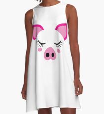 Cute Pig Face Chinese New Year of The Pig 2019 A-Line Dress