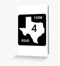 Texas Farm-to-Market Road FM 4 | United States Highway Shield Sign Greeting Card
