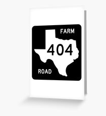 Texas Farm-to-Market Road FM 404 | United States Highway Shield Sign Greeting Card