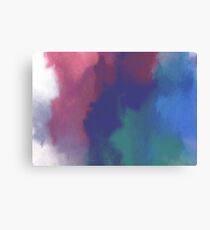 Watercolor Red Blue Dark Canvas Print