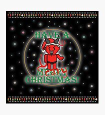 Have A Scary Christmas Pixel Devil! Photographic Print