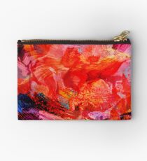 Paradise Floral Bird Phoenix Rising Flame Art Studio Pouch