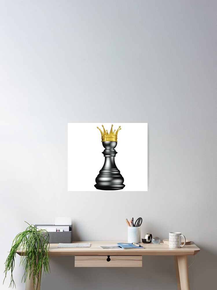 King Chess Piece Smart Game Poster By Popartdesigns Redbubble