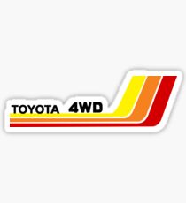 Vintage Racing Stripes Toyota 4WD Sticker