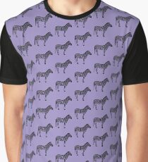 Lilac zebra pattern Graphic T-Shirt