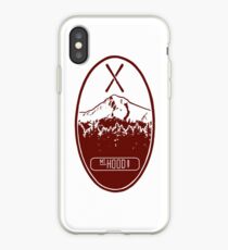 Mt. Hood -- Crimson iPhone Case