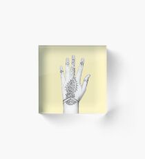 Henna Hand Acrylic Block