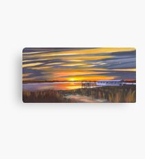 " Bowens Island Sunset " Charleston SC Canvas Print