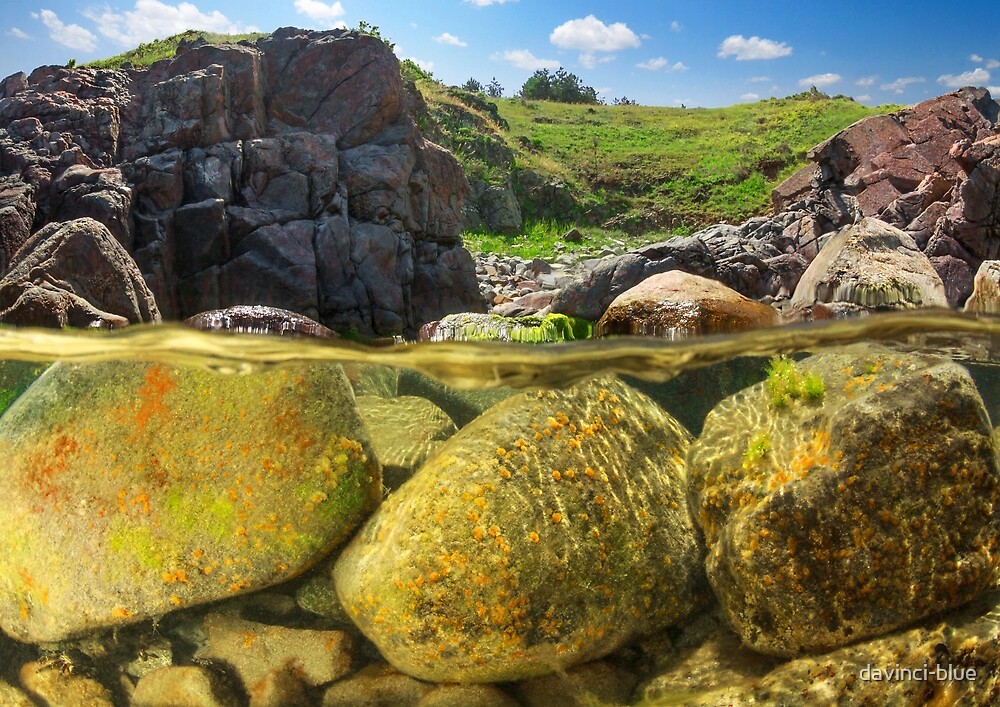 "Split Level Rocks And Stones" by davinciblue Redbubble