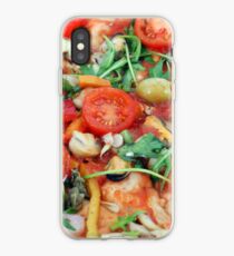 seafood pizza close up food background iPhone Case