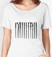 HP Magic Wands (Black) Women's Relaxed Fit T-Shirt