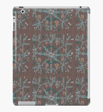 Knitted canvas with a festive pattern ornament. iPad Case/Skin