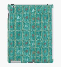 Knitted canvas with a festive pattern ornament. iPad Case/Skin
