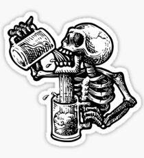 Drunk skull Sticker