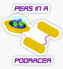 Peas In A Podracer Sticker