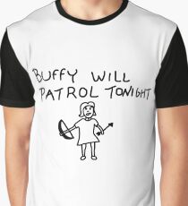 BtVS, Buffy Will Patrol Tonight, Buffy the Vampire Slayer, 90s, Hush, Joss Whedon, Giles, The Gentlemen, Once More With Feeling Graphic T-Shirt
