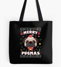 Pug Ugly Christmas Sweater Merry Pugmas Funny Dog Lover Tote Bag
