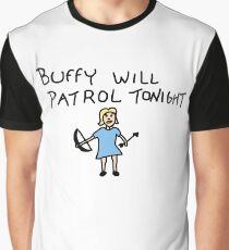Buffy Will Patrol Tonight, BtVS, Buffy the Vampire Slayer, 90s, Hush, Joss Whedon, Giles, The Gentlemen, Once More With Feeling Graphic T-Shirt
