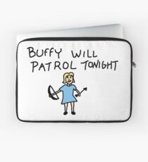 Buffy Will Patrol Tonight, BtVS, Buffy the Vampire Slayer, 90s, Hush, Joss Whedon, Giles, The Gentlemen, Once More With Feeling Laptop Sleeve