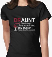 Womens Funny Drunk Aunt Definition DRAUNT T-shirt For Auntie Women's Fitted T-Shirt