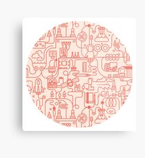Science Circle In White Metal Print