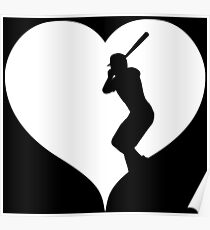 Heart Baseball Gift Poster