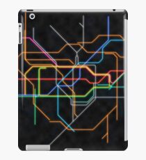 London Underground Tubes Map in Neon Colors iPad Case/Skin