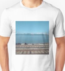 #horizon #water #landscape #sea #beach #outdoors #sky #horizontal #colorimage #coastline #coastalfeature #watersedge #nopeople #day #nonurbanscene Unisex T-Shirt