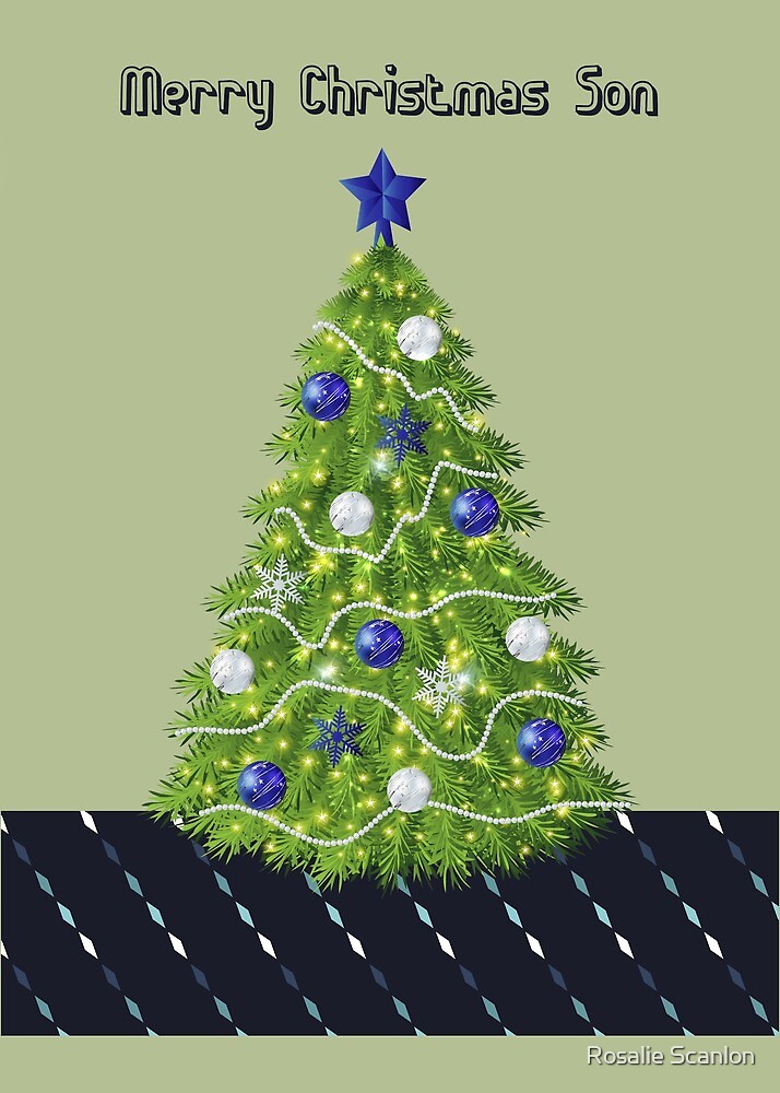 "Christmas Card for Adult Son" by Rosalie Scanlon  Redbubble