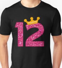 Happy Birthday Art, Girls 12th Party 12 Years Old Bday Unisex T-Shirt