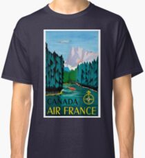 Vintage Travel Poster Canada Air France Classic T-Shirt