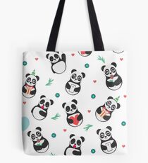 Cute Panda Pattern Tote Bag