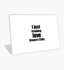 Groom's Cake Lover Gift I Love Dessert Funny Foodie Laptop Skin