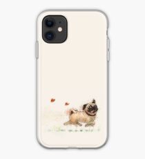 Adorable Pink Pug Iphone Wallpaper