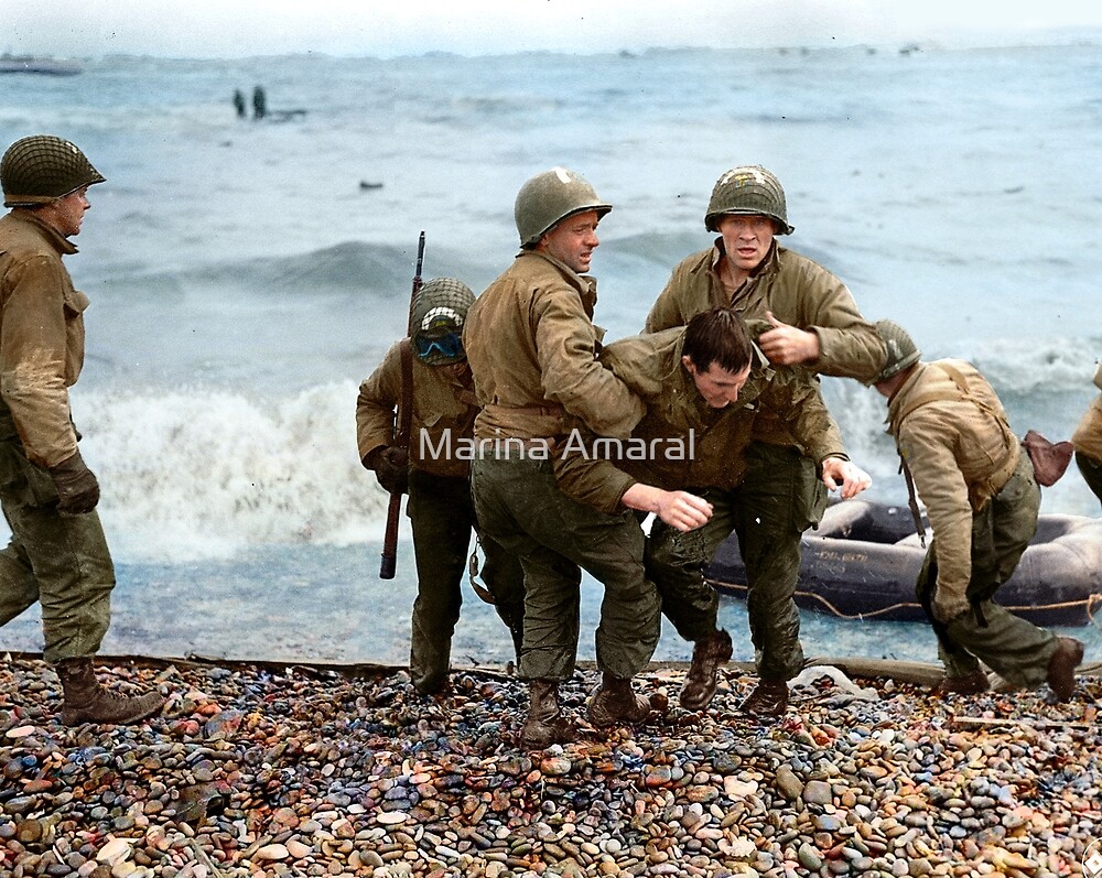 Omaha Beach Landing D Day By Marina Amaral Redbubble