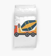 Yellow Cement Truck Duvet Cover