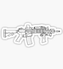 M4A1 MRE Delta Force BLACK Sticker