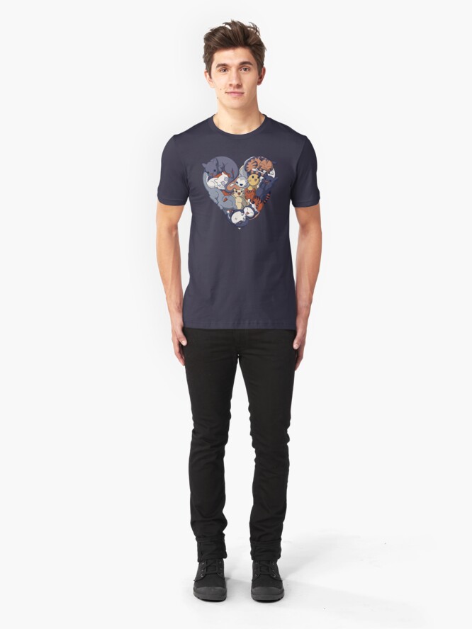 Alternate view of Cat Heart Slim Fit T-Shirt