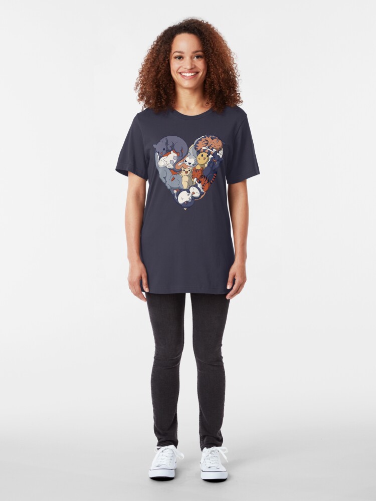 Alternate view of Cat Heart Slim Fit T-Shirt