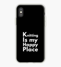 Knitting Is My Happy Place iPhone Case