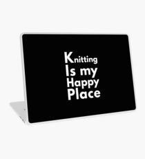 Knitting Is My Happy Place Laptop Skin