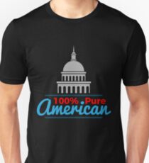 100% Pure American Proud Artwork USA Citizen Gift Unisex T-Shirt