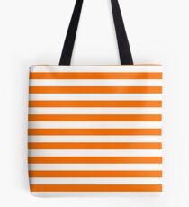 Turmeric Orange Beach Hut Horizontal Stripe Fall Fashion Tote Bag