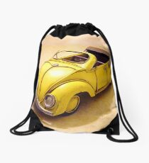 yellow bug Drawstring Bag