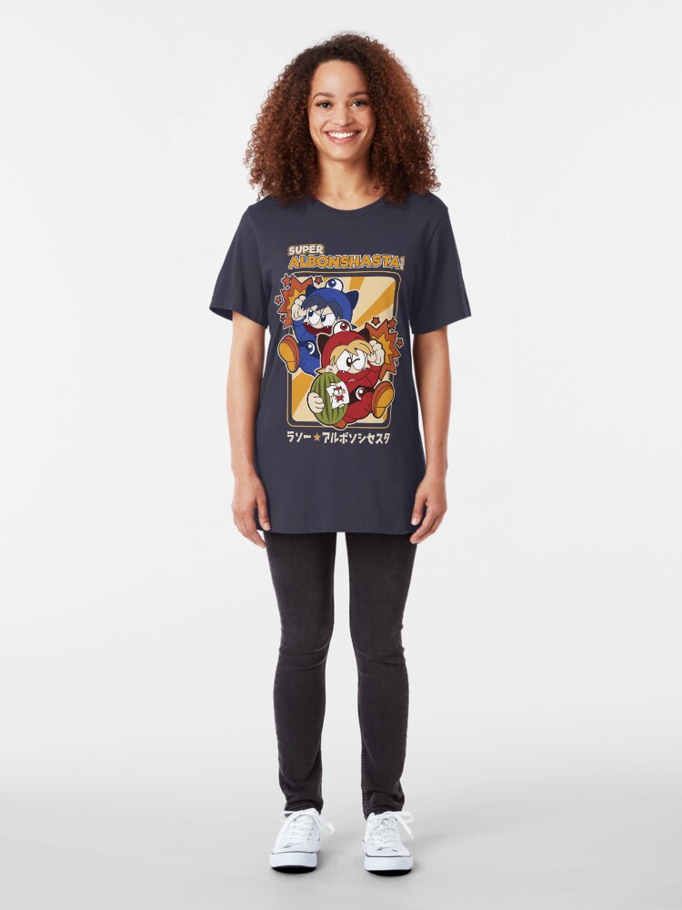 Alternate view of Super Albonshasta Bros. Slim Fit T-Shirt